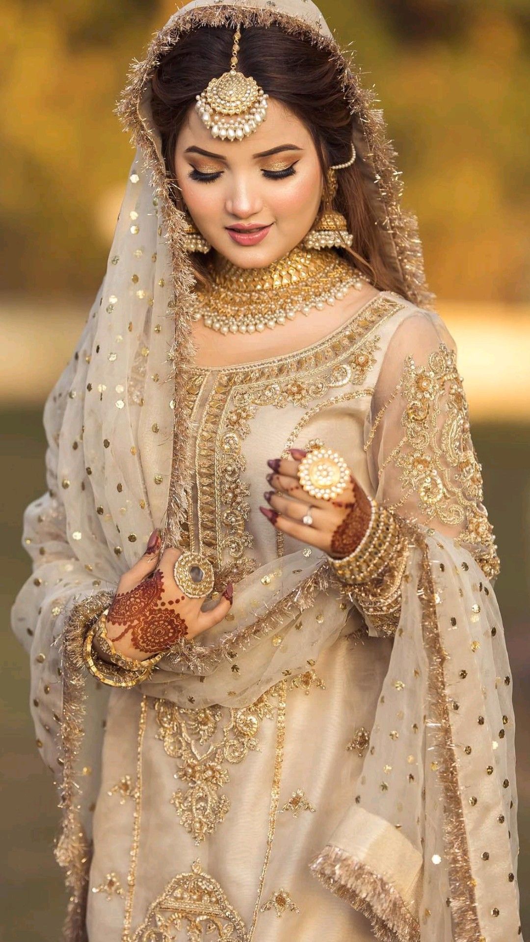 Luxury Gold Embroidered Bridal Dress
