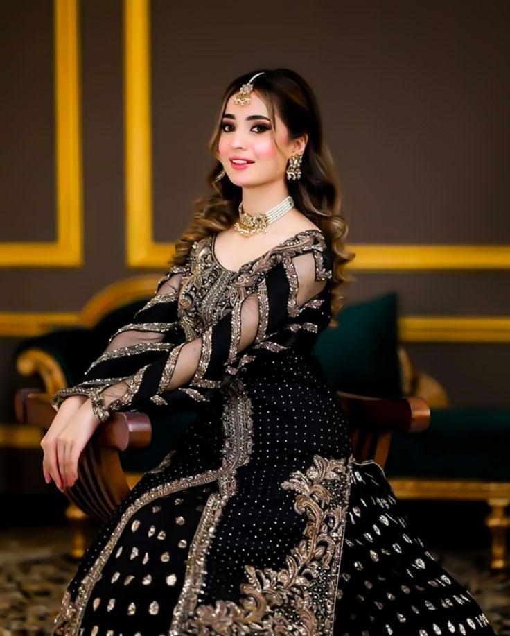 Luxury Black And Gold Embroidered Maxi Dress