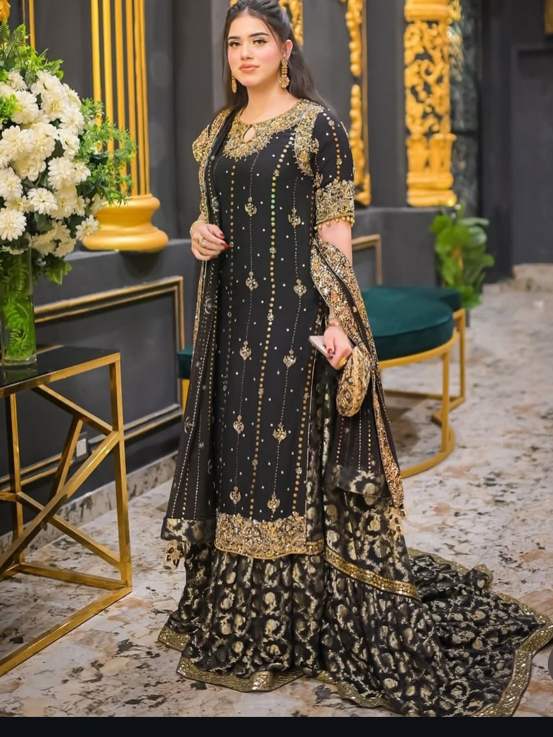 Black & Gold Luxury Formal Dress