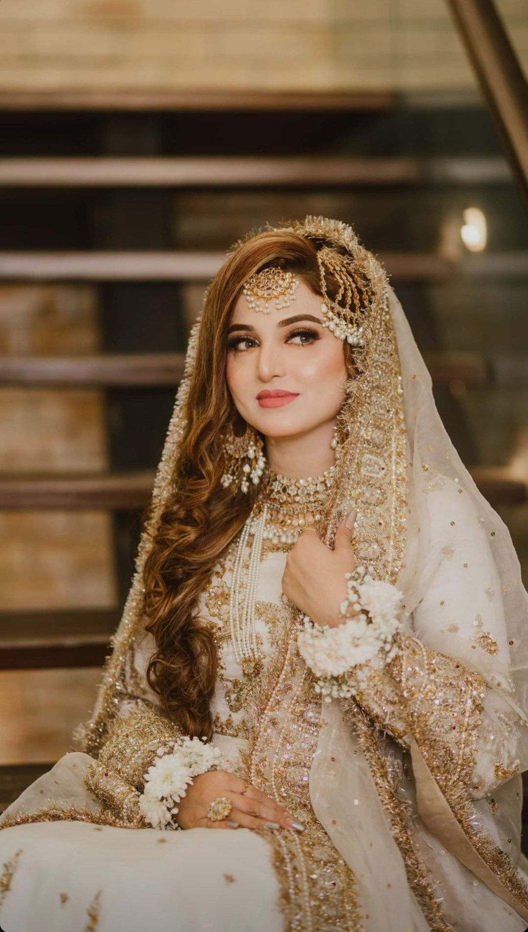 Luxury White Bridal Maxi – Hand-Embroidered Walima/Nikah Dress By Mahveen