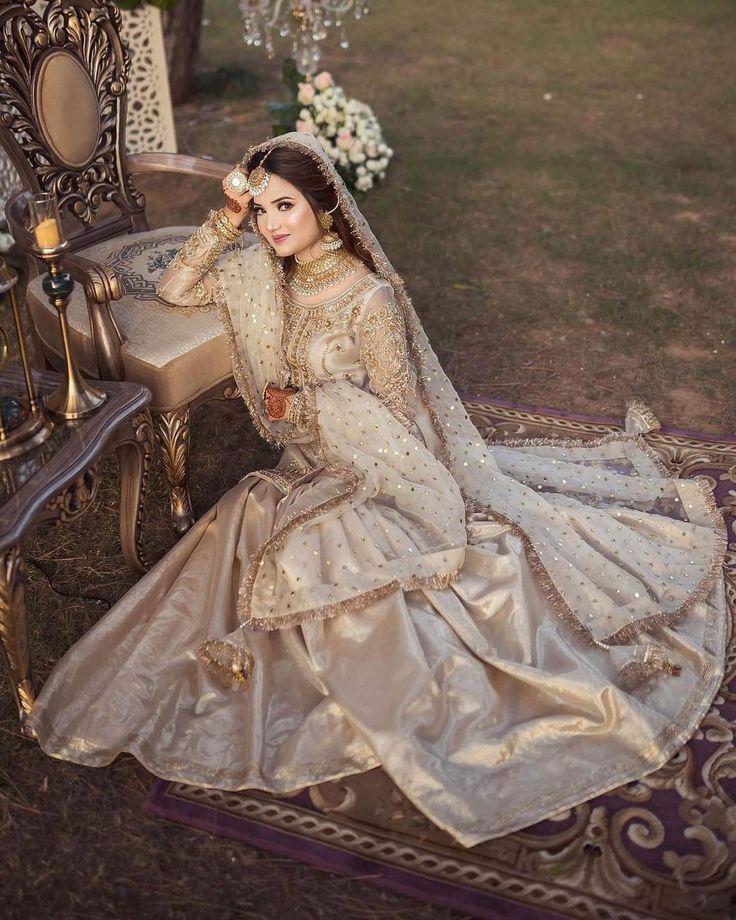 Luxury Gold Embroidered Bridal Dress