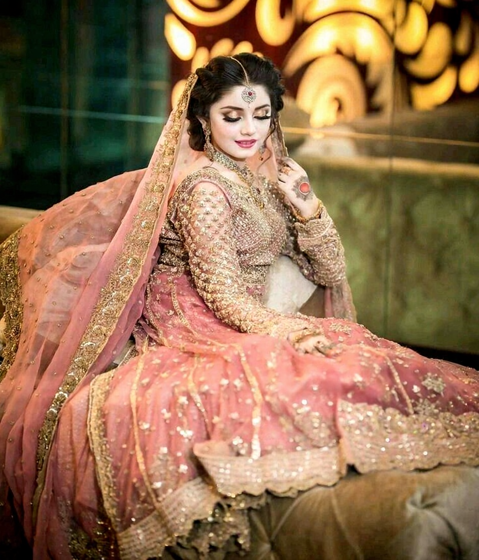 Luxury Blush Pink Bridal Lehenga