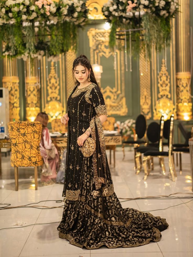 Black & Gold Luxury Formal Dress